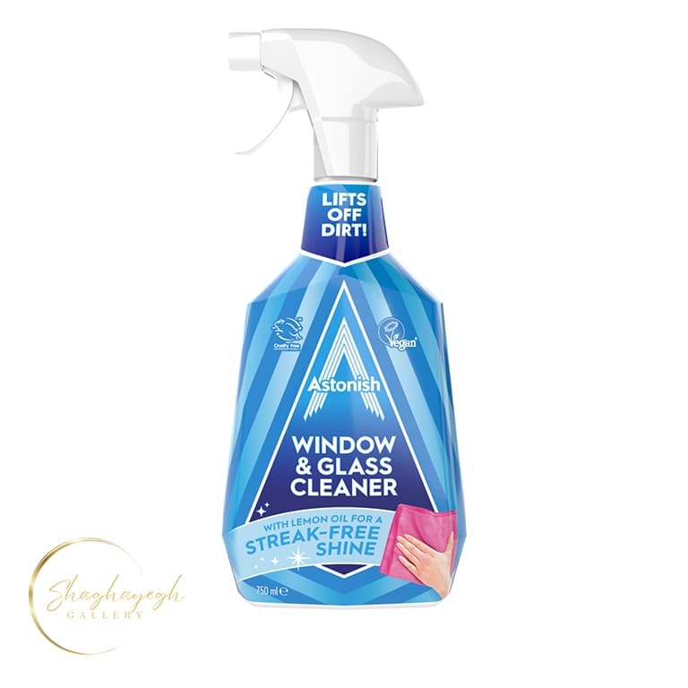 اسپری پاک کننده شیشه و سطوح شیشه ای استونیش ۷۵۰ میل Astonish Window & Glass Cleaner 750ml — تصویر ۲