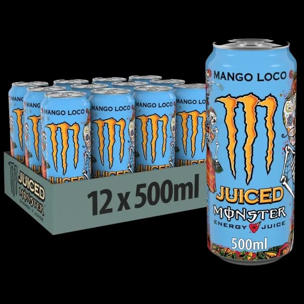 باکس نوشیدنی انرژی زا مانستر مانگو لوکو Monster energy drink mango loco box