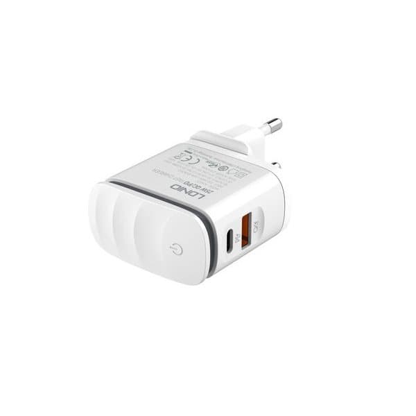 شارژر دیواری فست شارژ الدینو LDNIO A2423C توان 25 وات و کابل میکرو — تصویر ۸