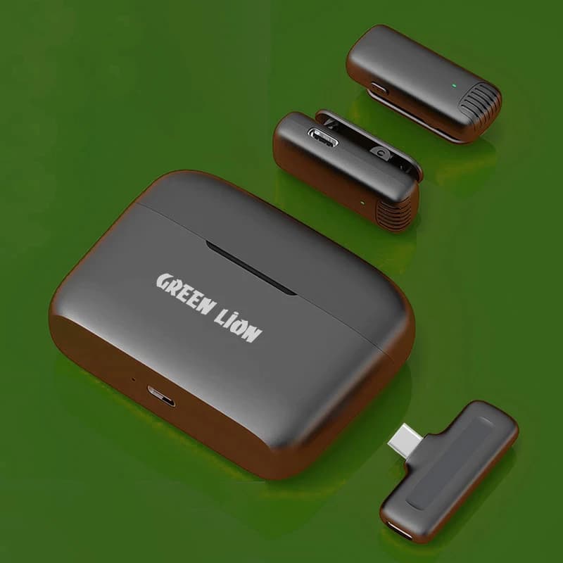 میکروفن یقه ای گرین لاین مدل 2IN1 WIRELESS MICROPHONE TYPE-C — تصویر ۶