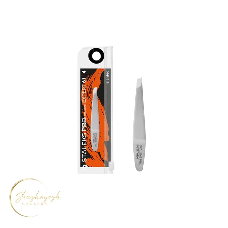 موچین اصلاح و فرمدهی ابرو سرکج استالکس پرو اکسپرت ۶۱ مدل ۴ Staleks Pro Expert 61 Type 4 Slanted Eyebrow Tweezers — تصویر ۲