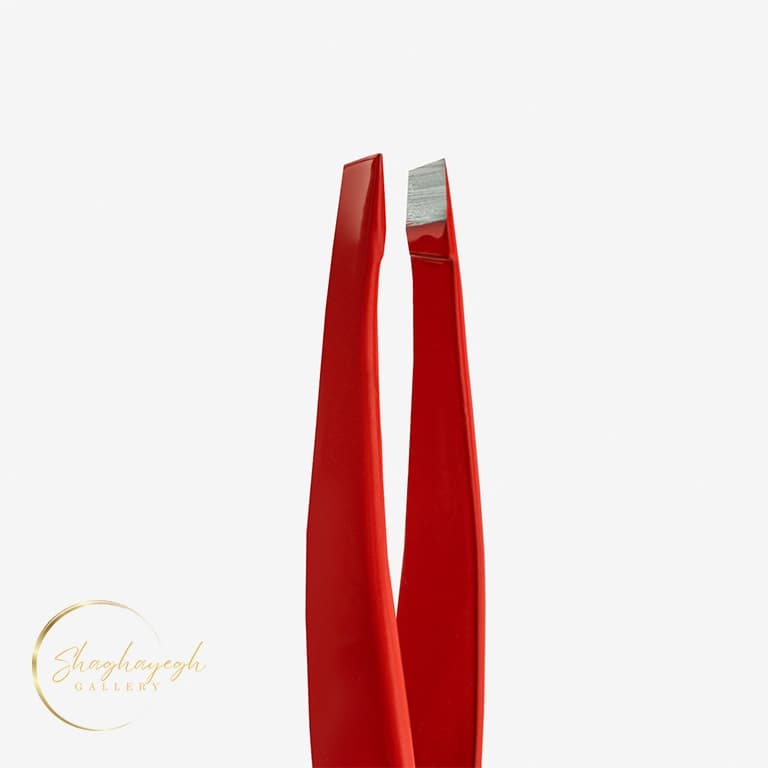 موچین اصلاح و فرمدهی ابرو سرکج استالکس پرو اکسپرت ۱۱ مدل 4r قرمز Staleks Pro Expert 11 4r Slant Eyebrow Tweezers Red — تصویر ۷