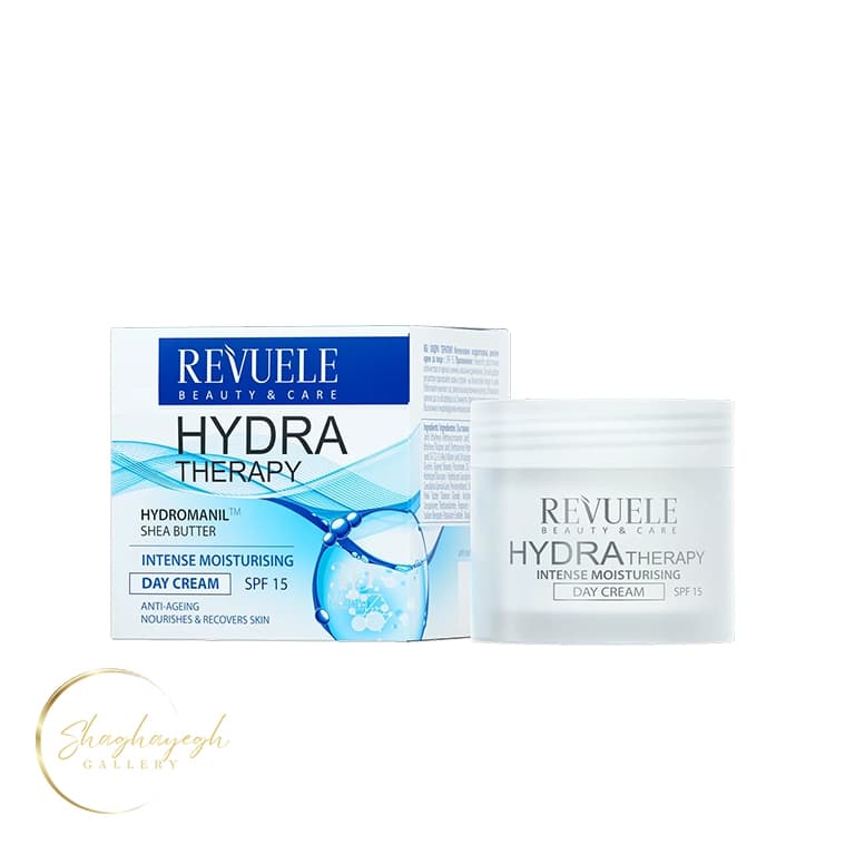 کرم روز ابرسان و ضدچروک SPF15 ریویل ۵۰ میل Revuele Hydra Therapy Intense Moisturising Day Cream SPF15 50ml — تصویر ۲
