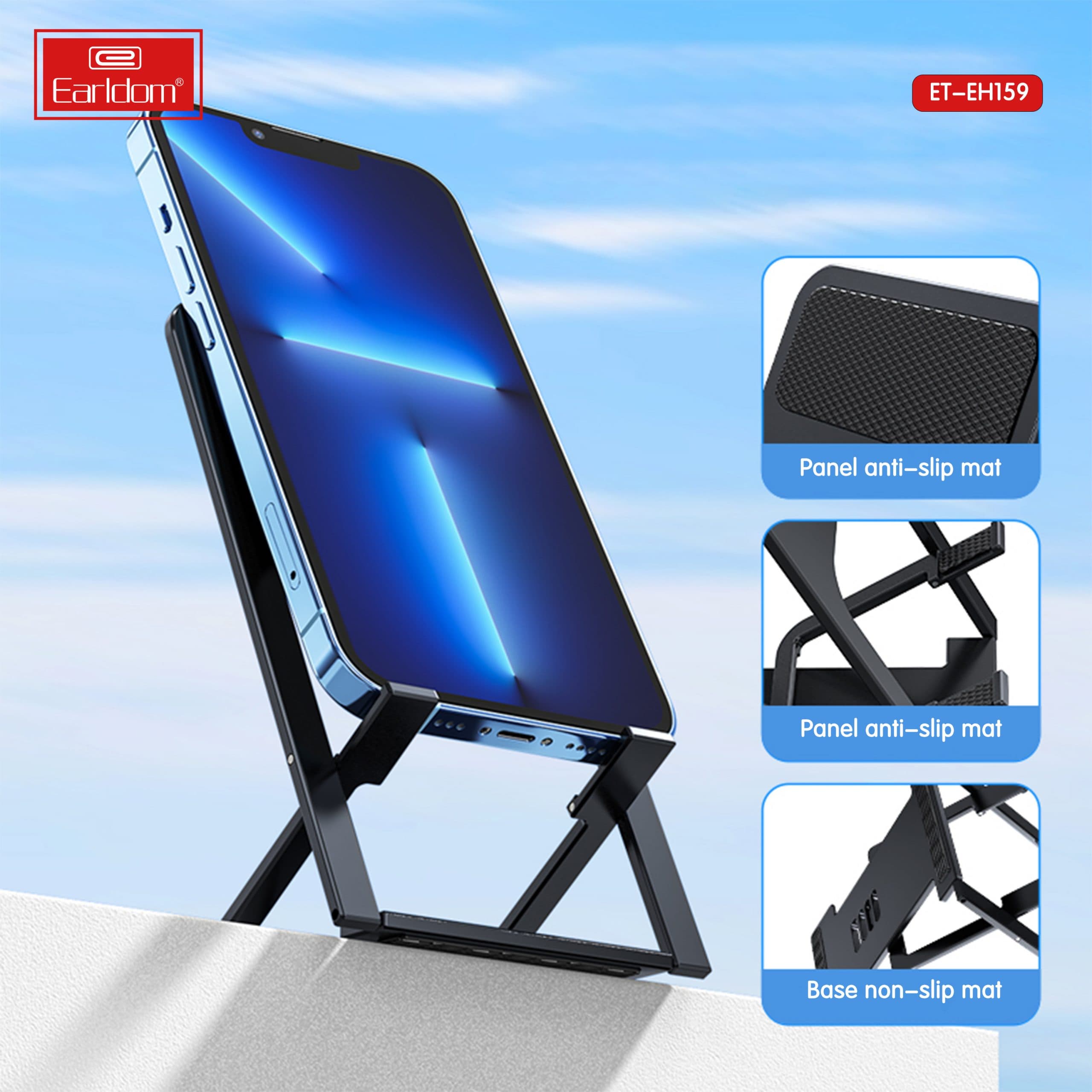 پایه نگه دارنده رو میزی ارلدام مدل Earldom Adjustable Phone/Tablet Stand Holder EH159 — تصویر ۳