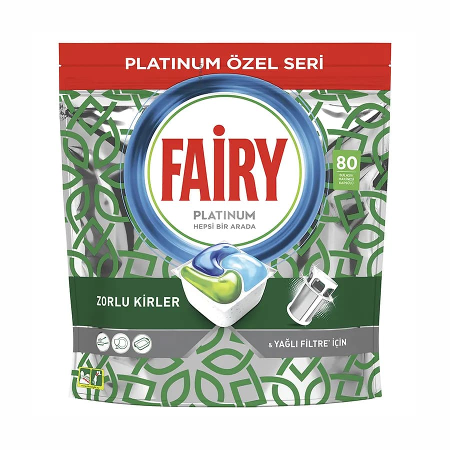 قرص ماشین ظرفشویی فیری پلاتینیوم بسته بندی 80 عددی Fairy platinum dishwasher tablets, 80 pcs — تصویر ۷