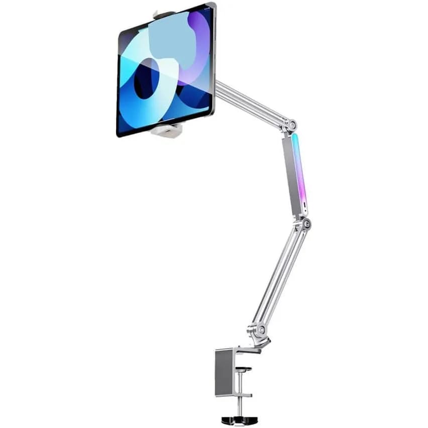 پایه نگهدارنده موبایل و تبلت پرودو مدل PD-LFST051 با بازوی متحرک و نور RGB — تصویر ۵