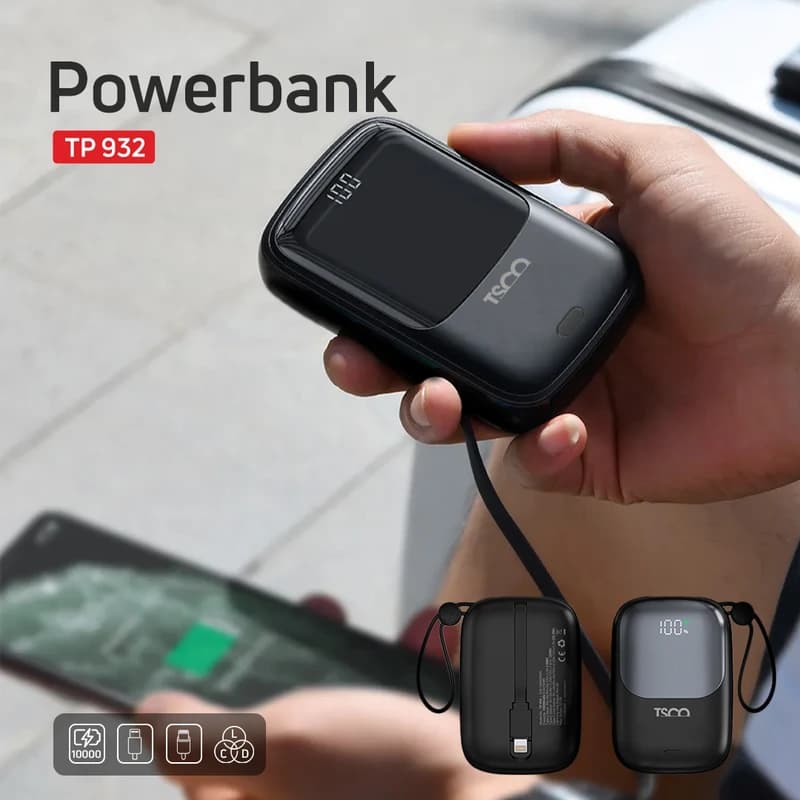 پاوربانک تسکو مدل TP 932 ظرفیت 10000 میلی آمپر ساعت — تصویر ۷
