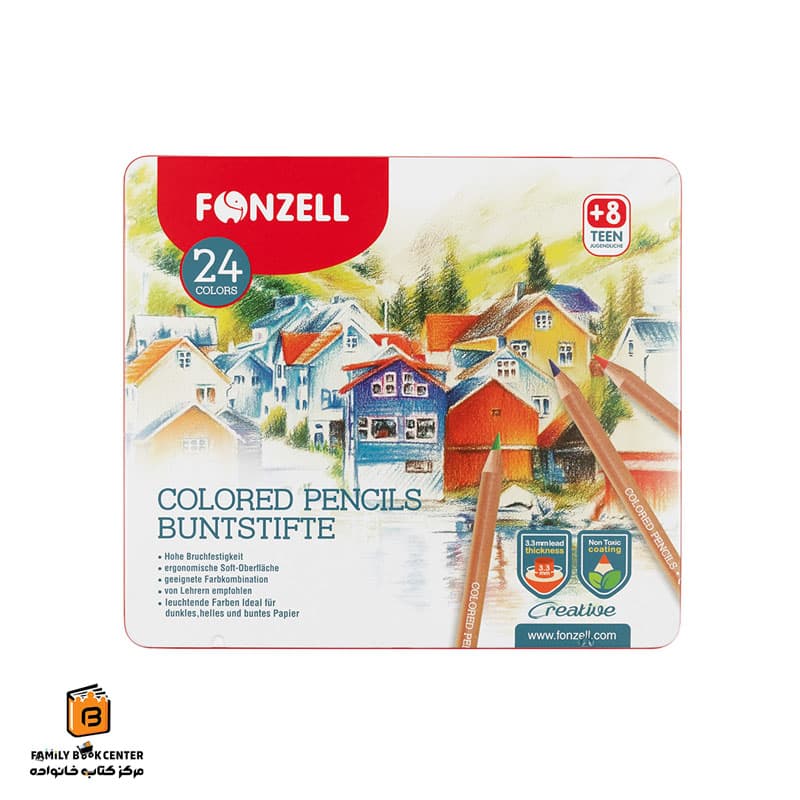 مدادرنگی جعبه فلزی 24 رنگ فونزل (FONZELL)