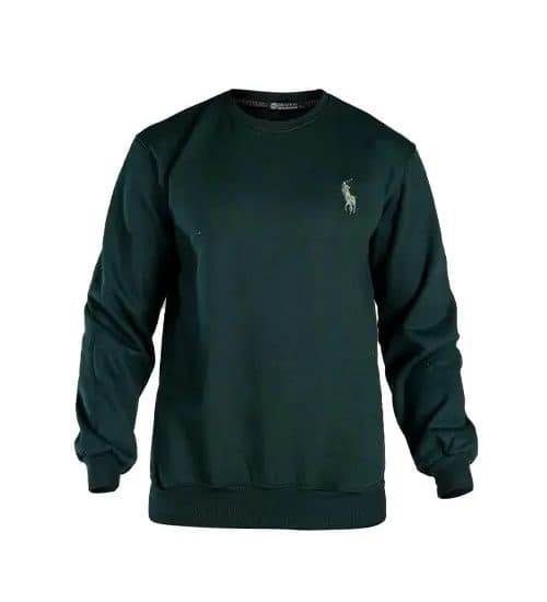 بلوز یقه گرد مردانه نرمال ساده اسپان سبز یشمی Polo مدل 48963