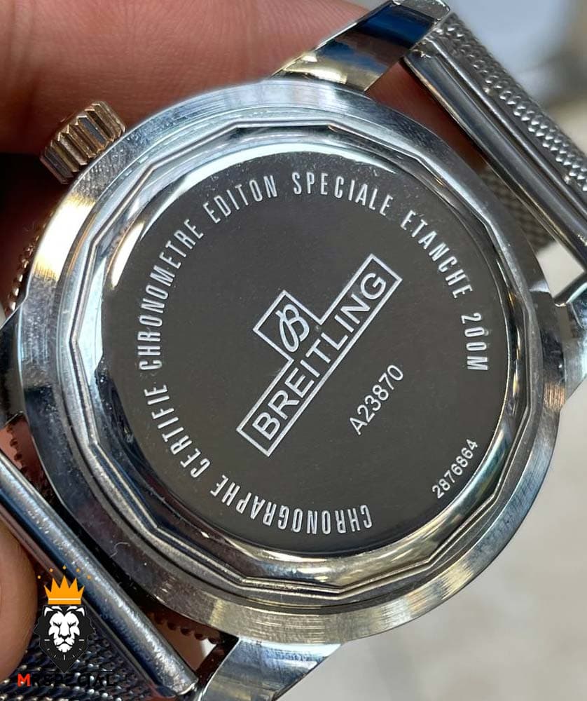 ساعت برایتلینگ مردانه اتوماتیک بند استیل حصیری قاب رزگلد صفحه ابی Breitling Super Ocean 020957 — تصویر ۸