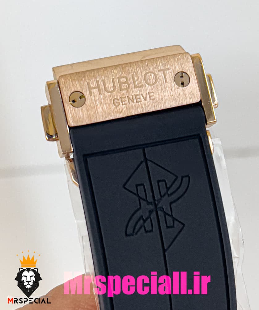 ساعت هابلوت مردانه کرنوگراف رزگلد بند رابر فول نگین 020903 HUBLOT BIG BANG Diamond — تصویر ۹