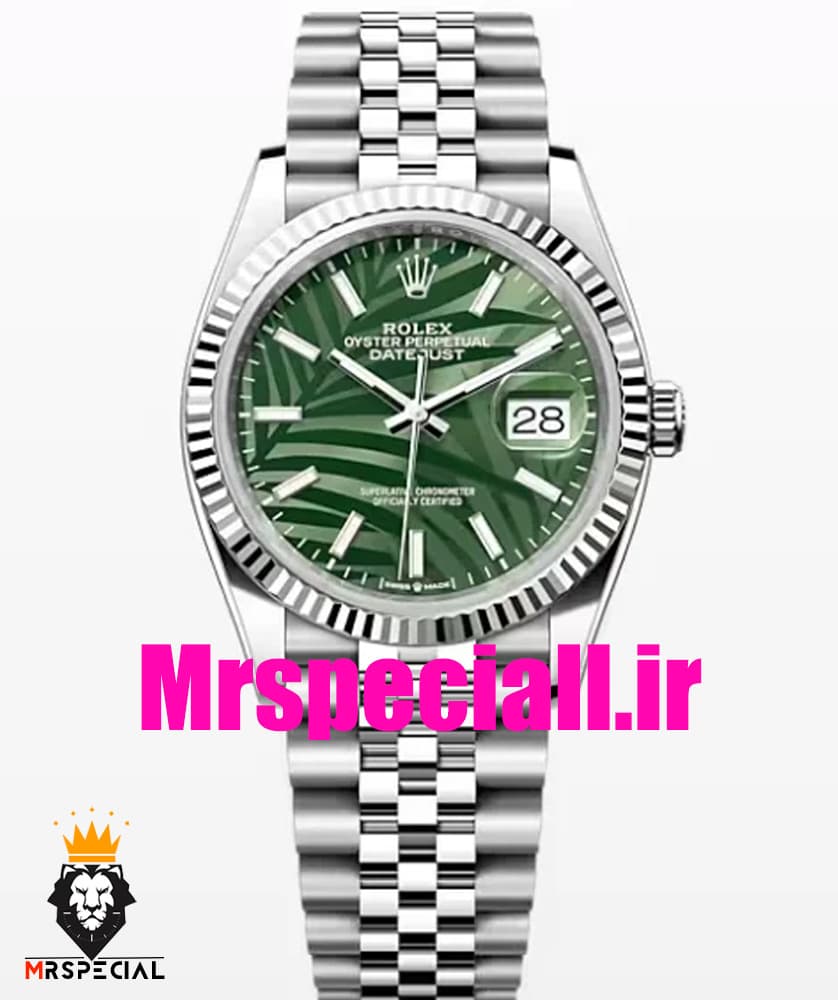 ساعت رولکس مردانه مدل دیت جاست اتوماتیک استیل صفحه سبز 020889 ROLEX DATEJUST