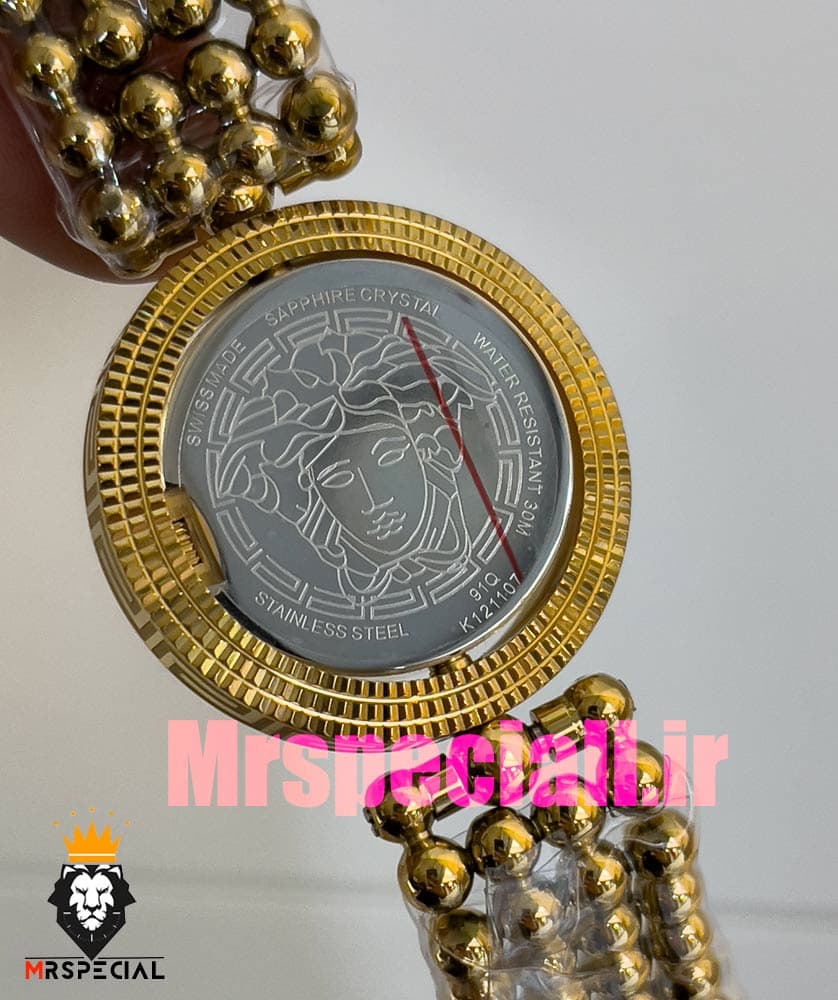 ساعت ورساچه زنانه کوارتز طلایی صفحه سبز قاب متحرک 020886 VERSACE — تصویر ۷