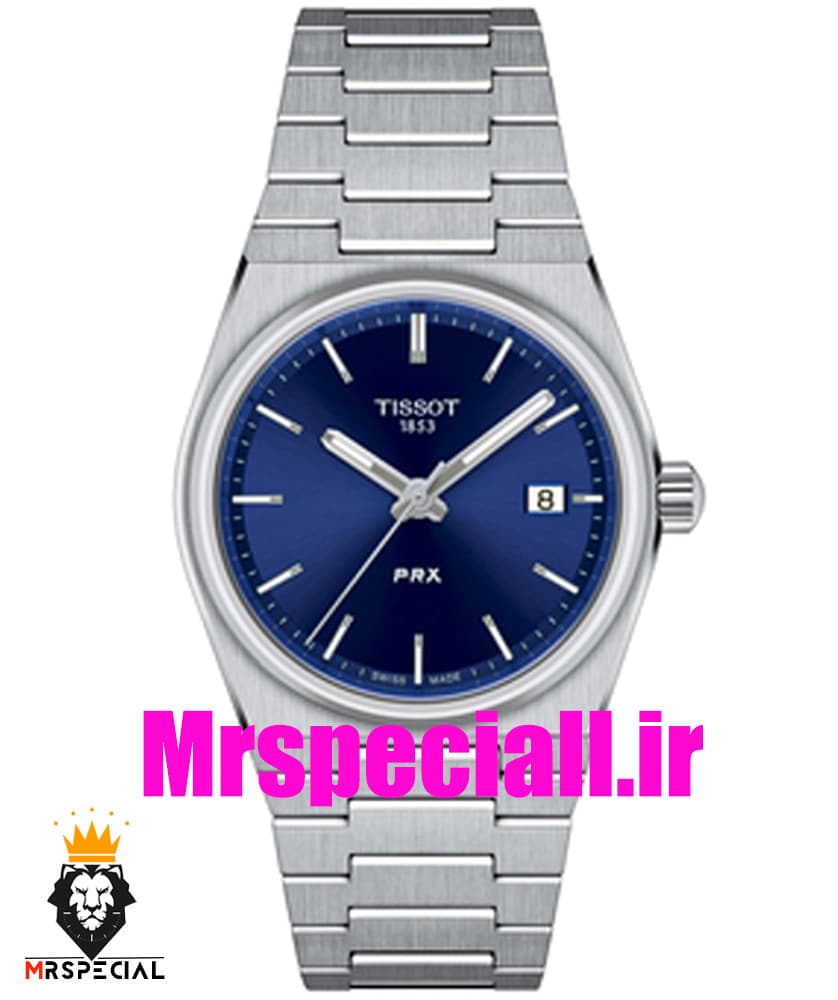 ساعت تیسوت مدل پی ار ایکس مردانه کوارتز استیل صفحه ابی 020802 TISSOT PRX