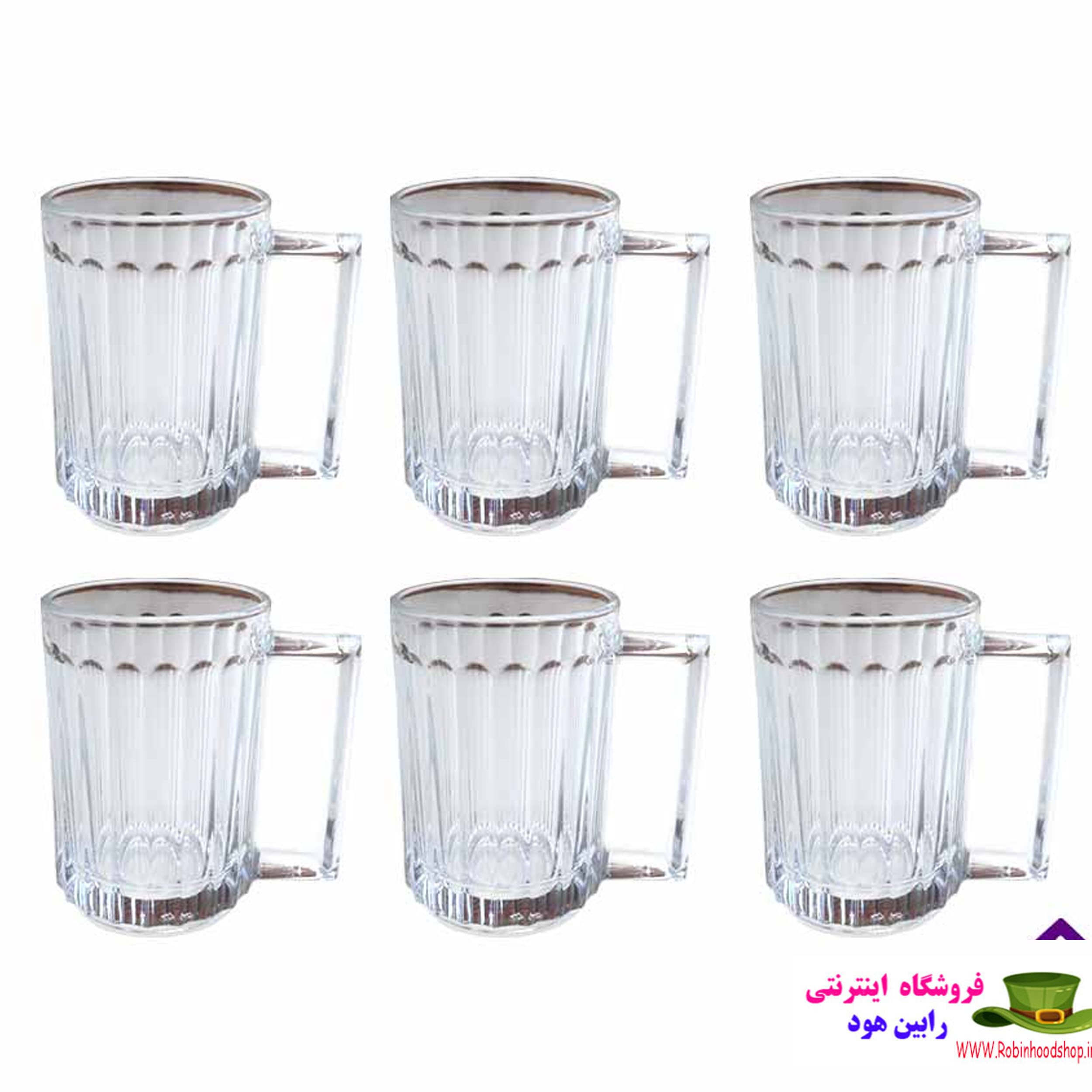 ليوان دسته دار بلور زنگان مدل کلاسيک بلند 1440 ( 6 عددی) — تصویر ۴