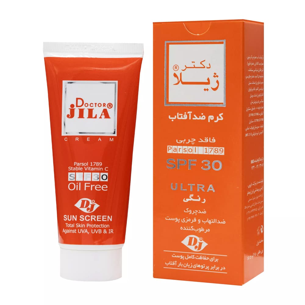 کرم ضد آفتاب اولترا رنگی اس پی اف 30 فاقد چربی 65 گرم ـ دکتر ژیلا