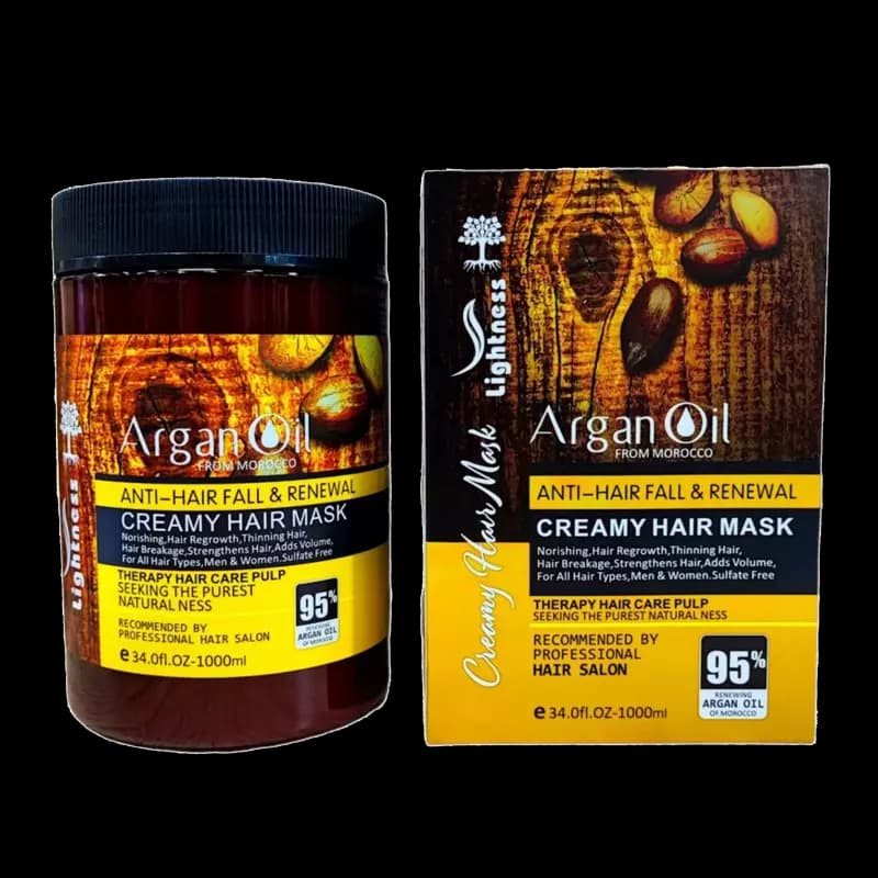 ماسک مو روغن آرگان و پروتئین لایتنس مدل Argan Oil بدون سولفات و ضد ریزش — تصویر ۲