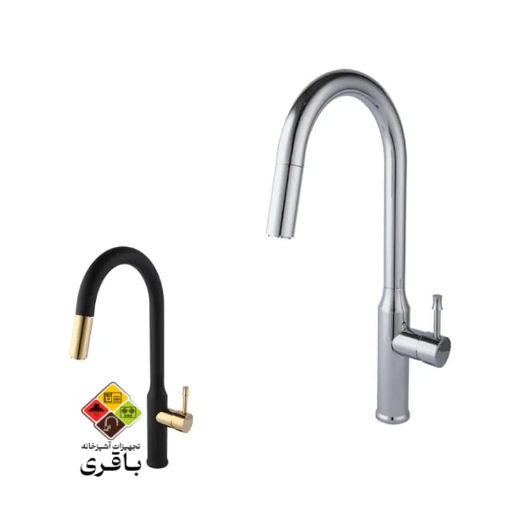 شیر ظرفشویی شاوری راسان مدل کارمن کروم مات — تصویر ۲