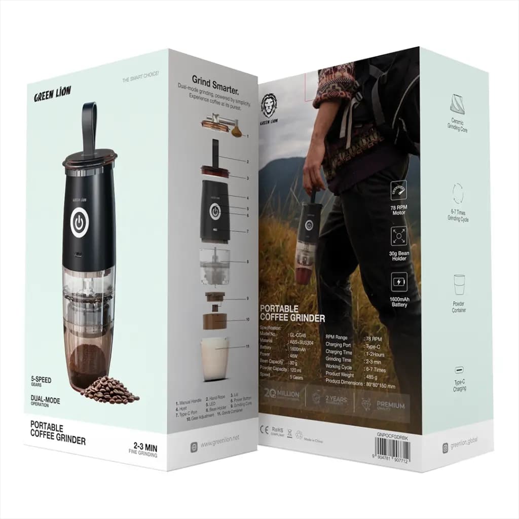 آسیاب قهوه قابل حمل گرین لاین Green Lion Portable Coffee Grinder — تصویر ۶