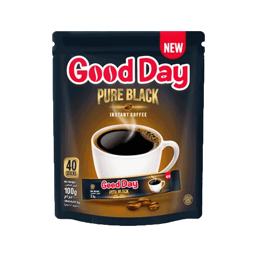 قهوه فوری گوددی بلک 40 عددی | Good Day Pure Black Instant Coffee 40 pcs