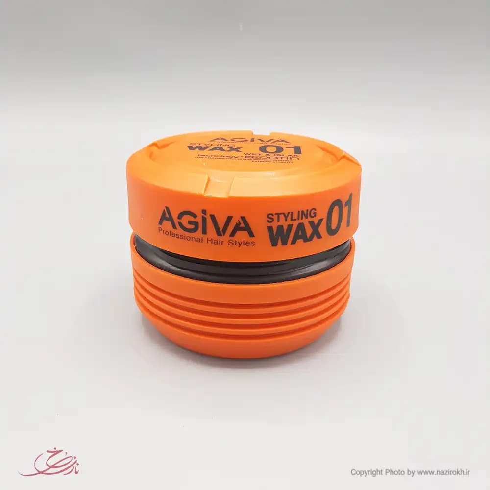 واکس حالت دهنده مو آگیوا شماره 01 نارنجی مدل wet & isalk — تصویر ۳