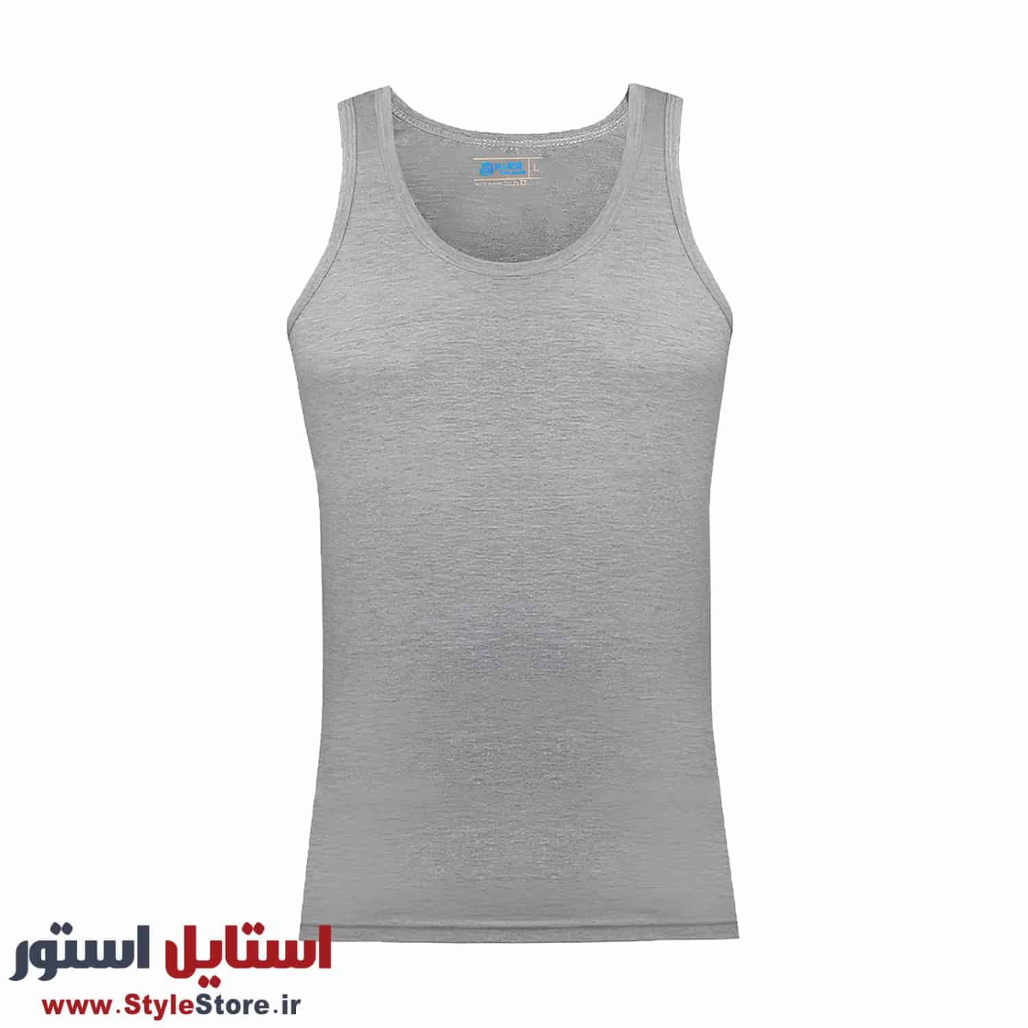 زیرپوش رکابی مردانه حریر تن پوش مدل ملانژ کد 1158