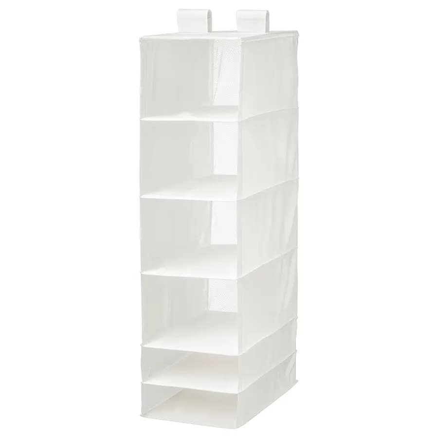 نظم دهنده آویز 6 طبقه ایکیا SKUBB سفید، 35x45x125 سانتیمتر — تصویر ۲