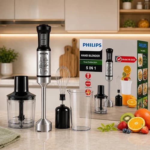گوشتکوب برقی 5 کاره فیلیپس شافت فلزی مدل HR-2654 — تصویر ۳