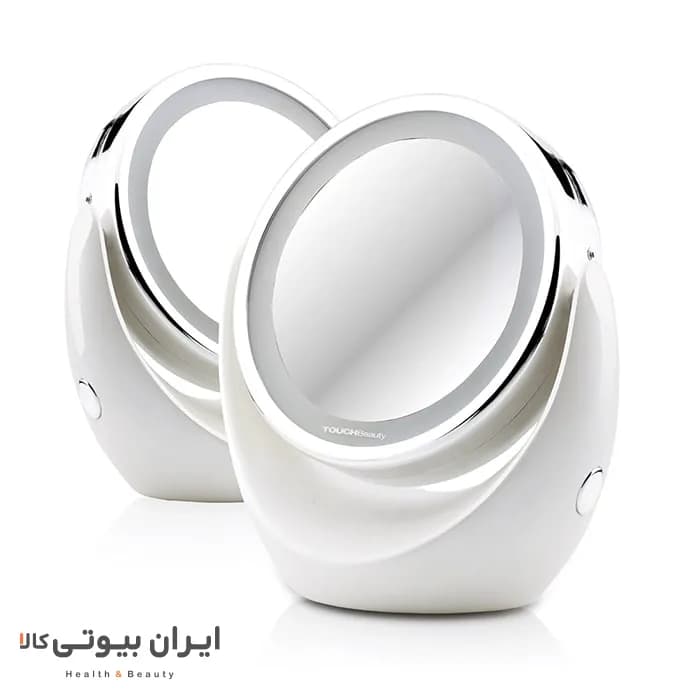 آینه دو طرفه رومیزی میکاپ و آرایشی با قابلیت بزرگنمایی 5x تاچ بیوتی TB0678 — تصویر ۷