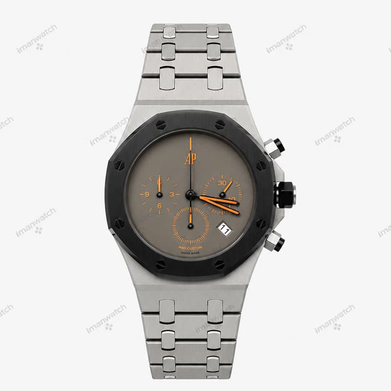 ساعت مردانه اودمار پیگه سه موتوره صفحه خاکستری Audemars piguet Royal Oak 4131