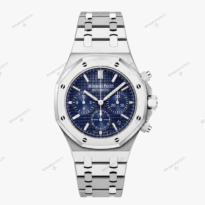 ساعت زنانه اودمار پیگه نقره ای صفحه سرمه ای Audemars piguet 2132