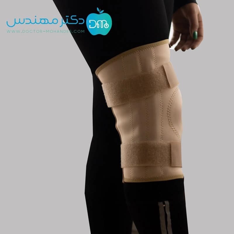 زانوبند طبی نئوپرنی چهارفنره پاک سمن کد 085 — تصویر ۵