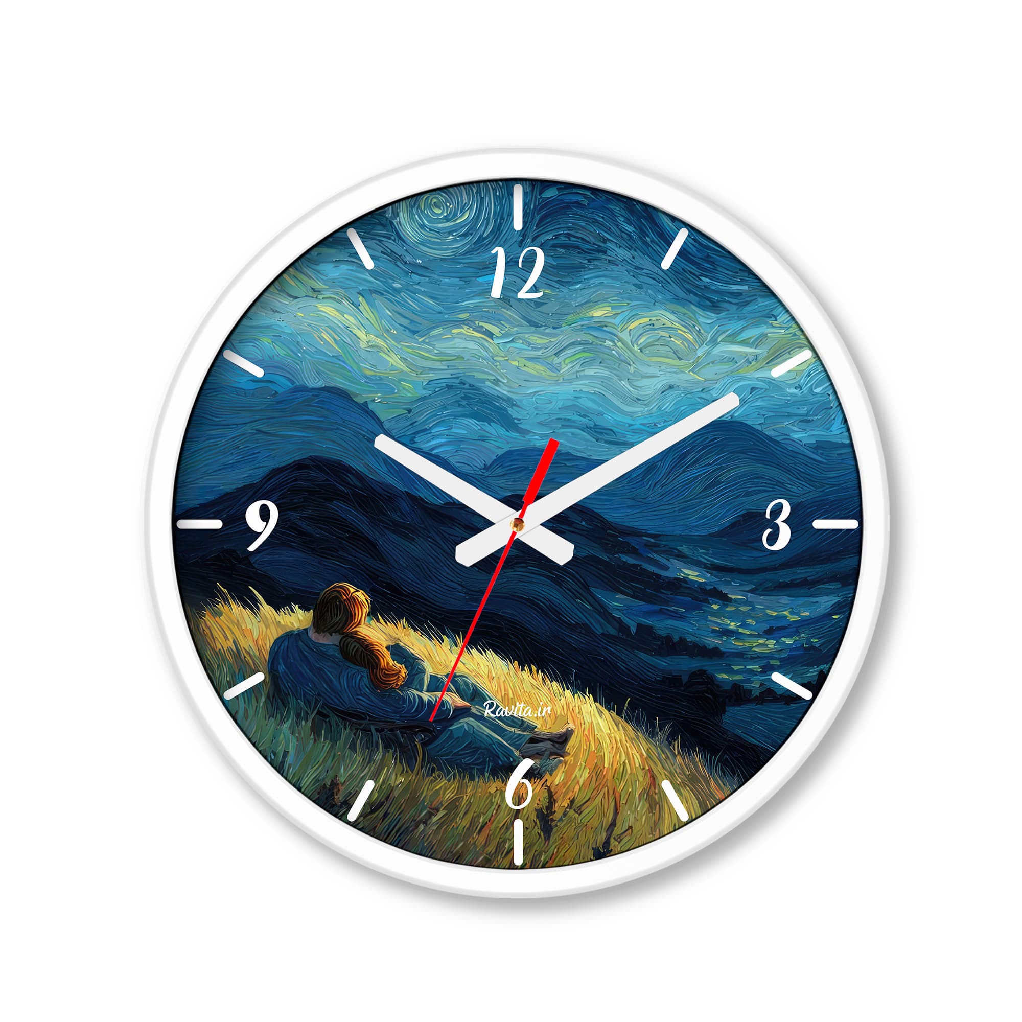 ساعت رومیزی دیواری راویتا طرح عاشقانه ونگوک – Van Gogh Love کد 3813