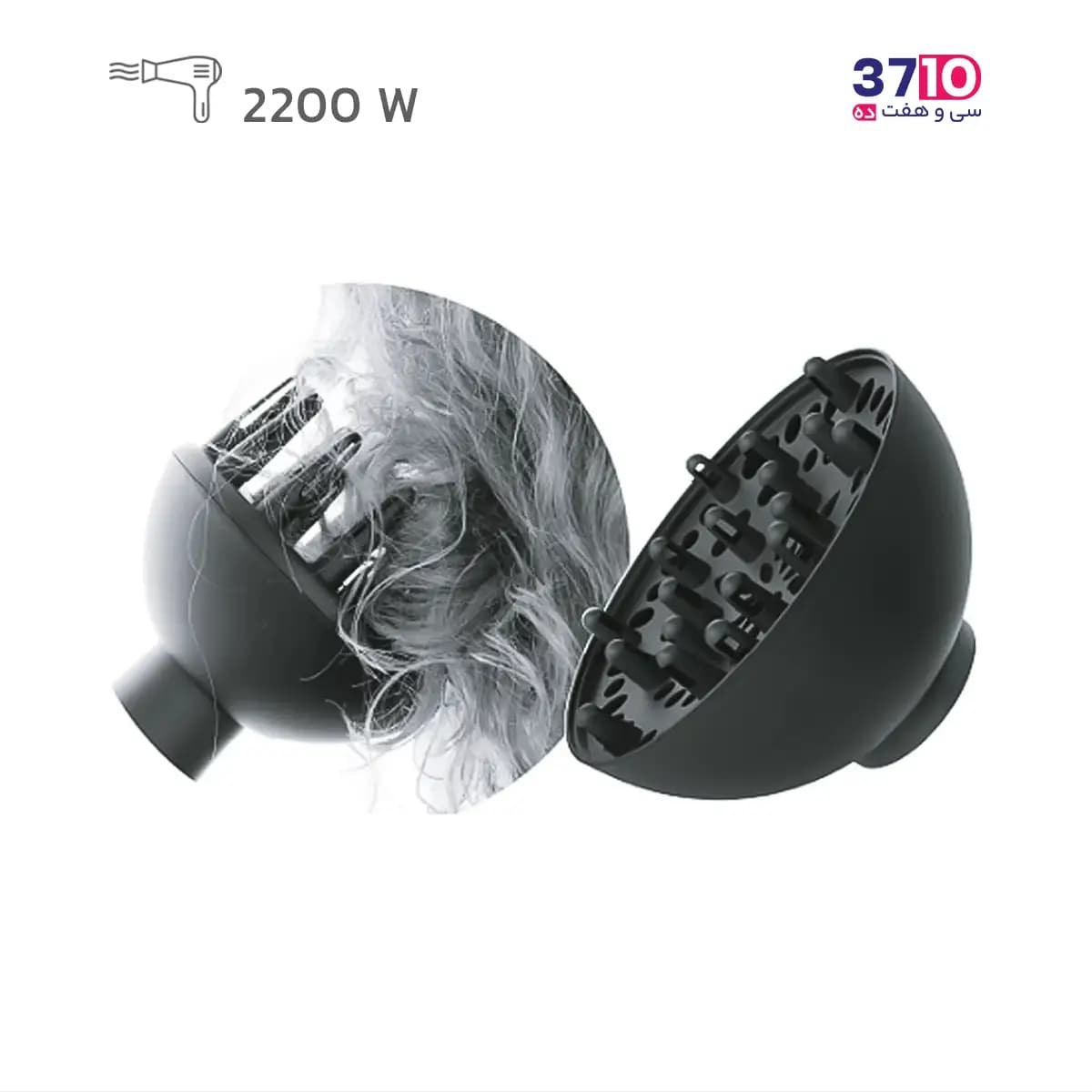 سشوار بیول BIOL مدل BHD522 مشكى 2200 وات — تصویر ۴