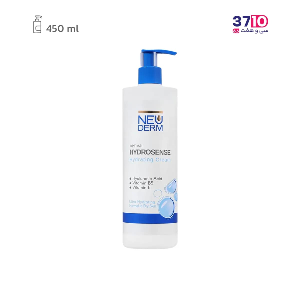 کرم مرطوبکننده نئودرم پمپی مدل اپتیمال هیدروسنس Optimal Hydrosense حجم 450 میلیلیتر — تصویر ۲