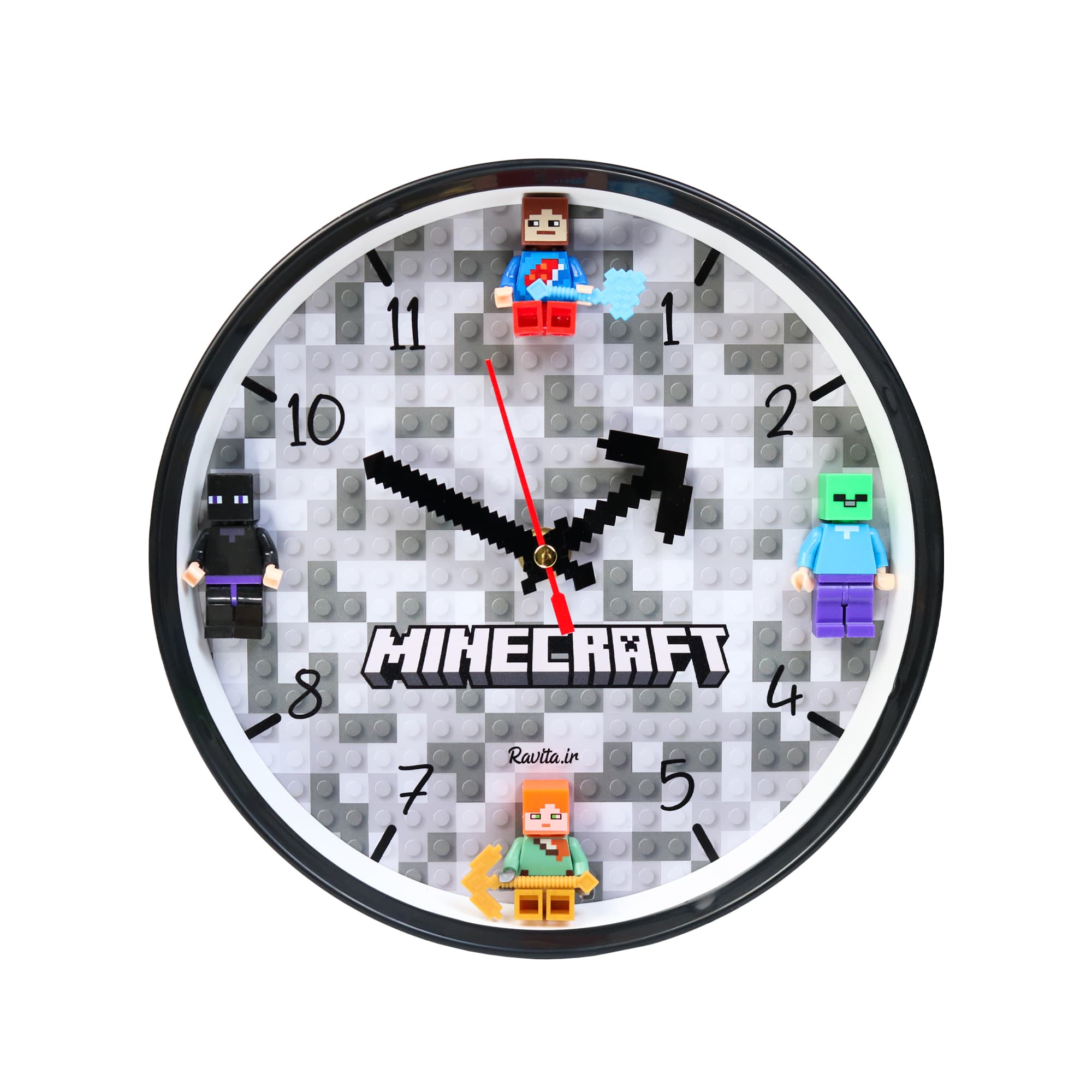 ساعت رومیزی دیواری لگودار ماینکرفت راویتا Minecraft LEGO – C