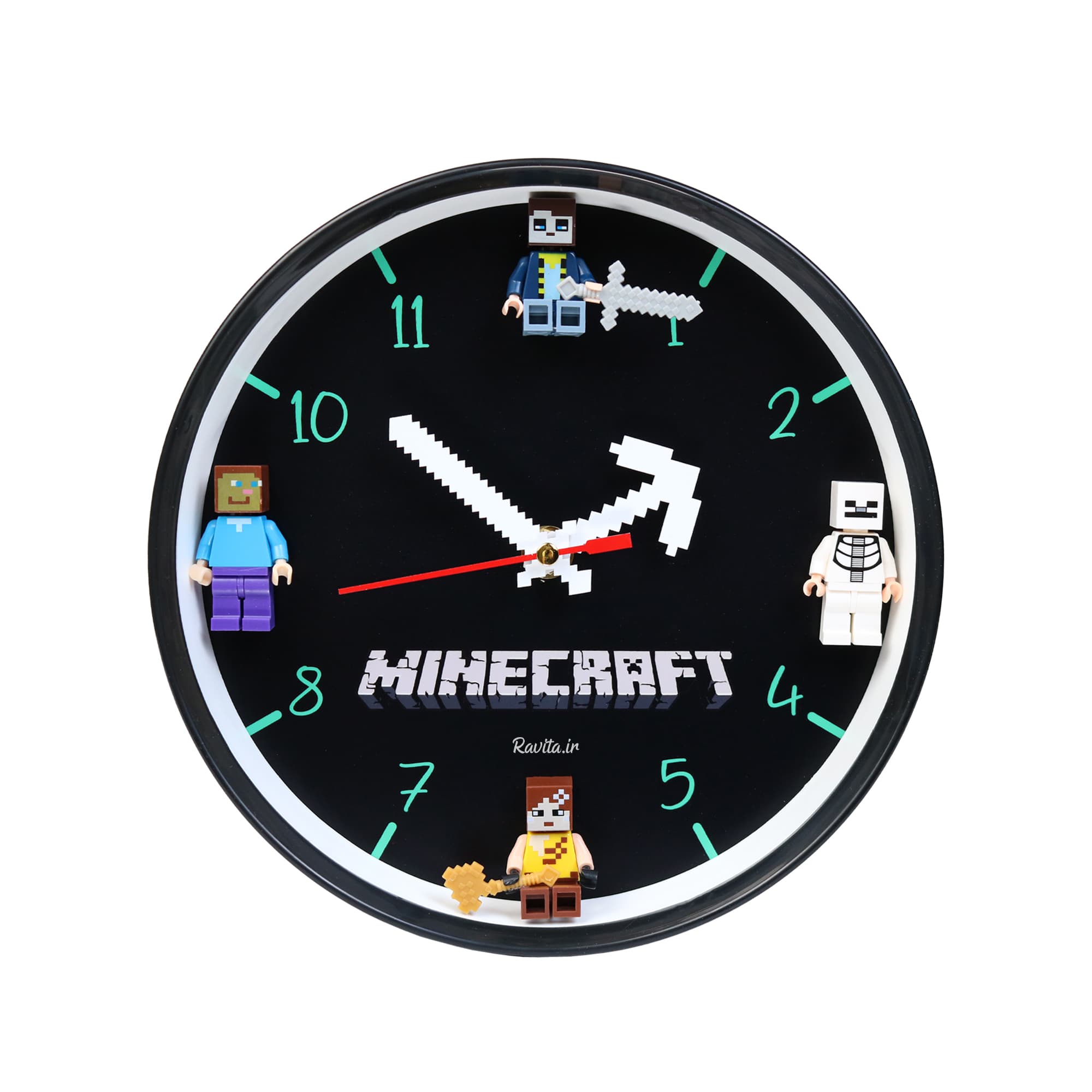 ساعت رومیزی دیواری لگودار ماینکرفت راویتا Minecraft LEGO – B