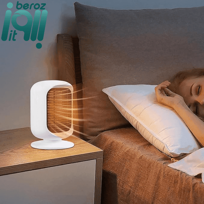 هیتر رومیزی و بخاری برقی 1200W مدل Desktop Heater GKQ2Y — تصویر ۳