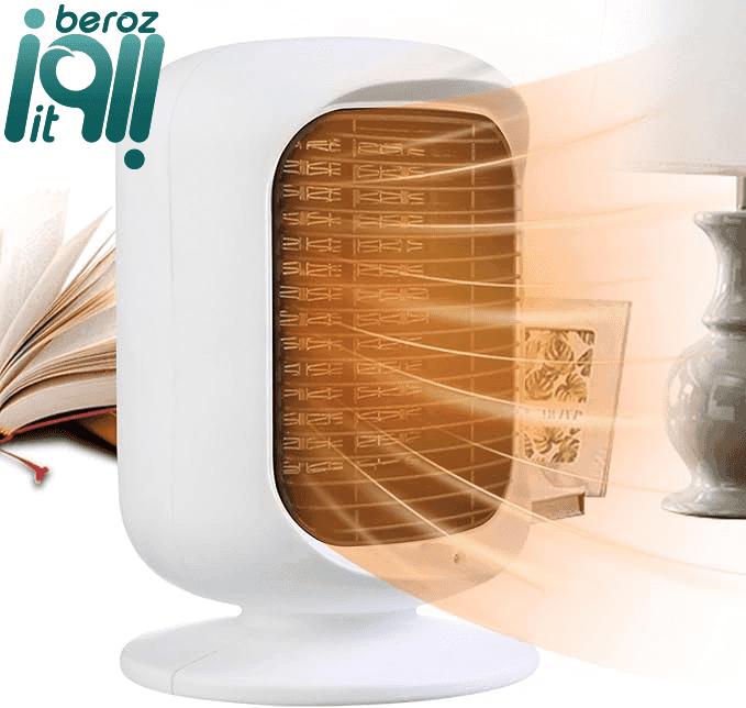 هیتر رومیزی و بخاری برقی 1200W مدل Desktop Heater GKQ2Y — تصویر ۹