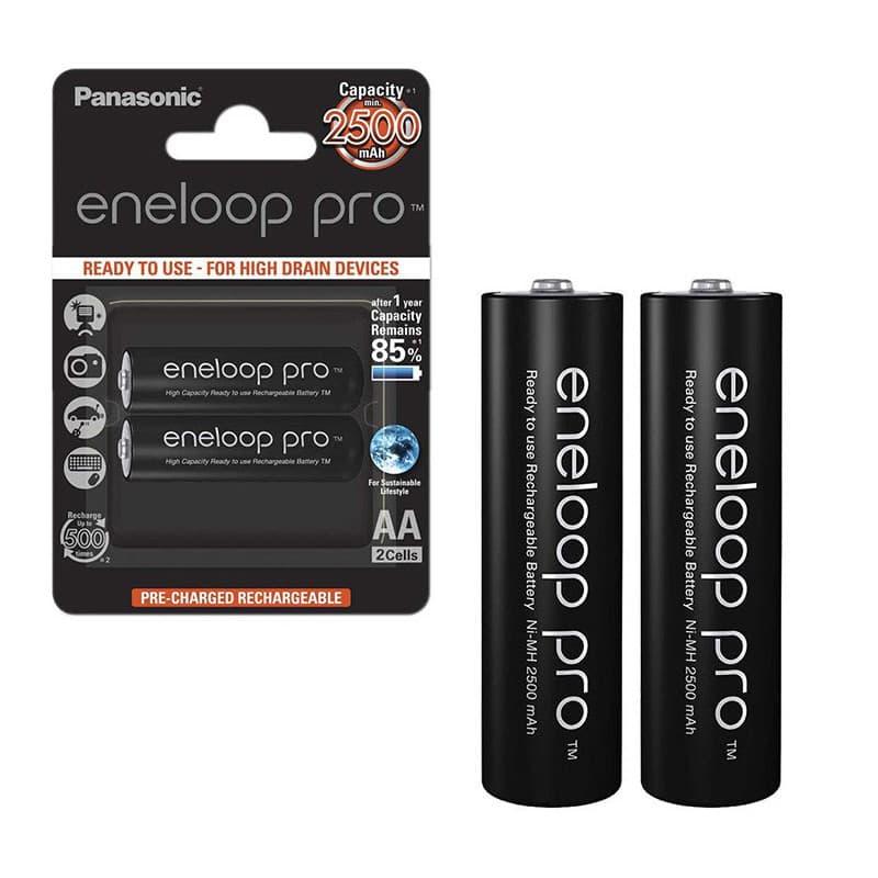 باتری قلمی قابل شارژ پاناسونیک مدل eneloop pro 2500mAh بسته 4 عددی — تصویر ۴