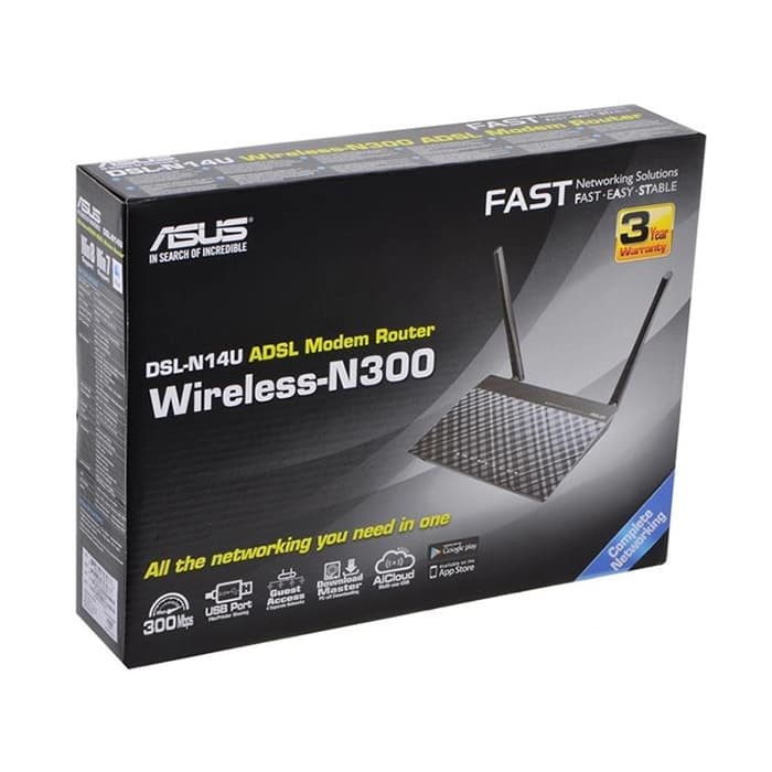 مودم روتر ADSL2 Plus بی سیم N300 ایسوس مدل ASUSDSL-N14U — تصویر ۱۰