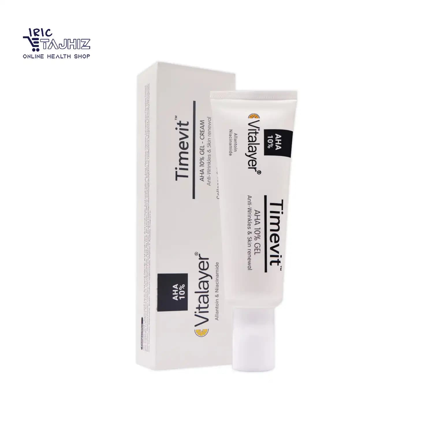 کرم ژل لایه بردار و جوان کننده AHA 10% تایم ویت ویتالیر Vitalayer — تصویر ۸