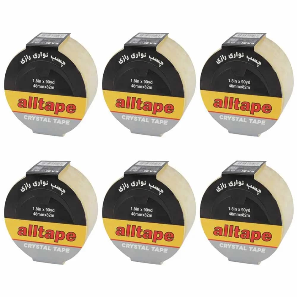 چسب پهن رازی مدل alltape با عرض 5 سانتی متر بسته 6 عددی — تصویر ۲