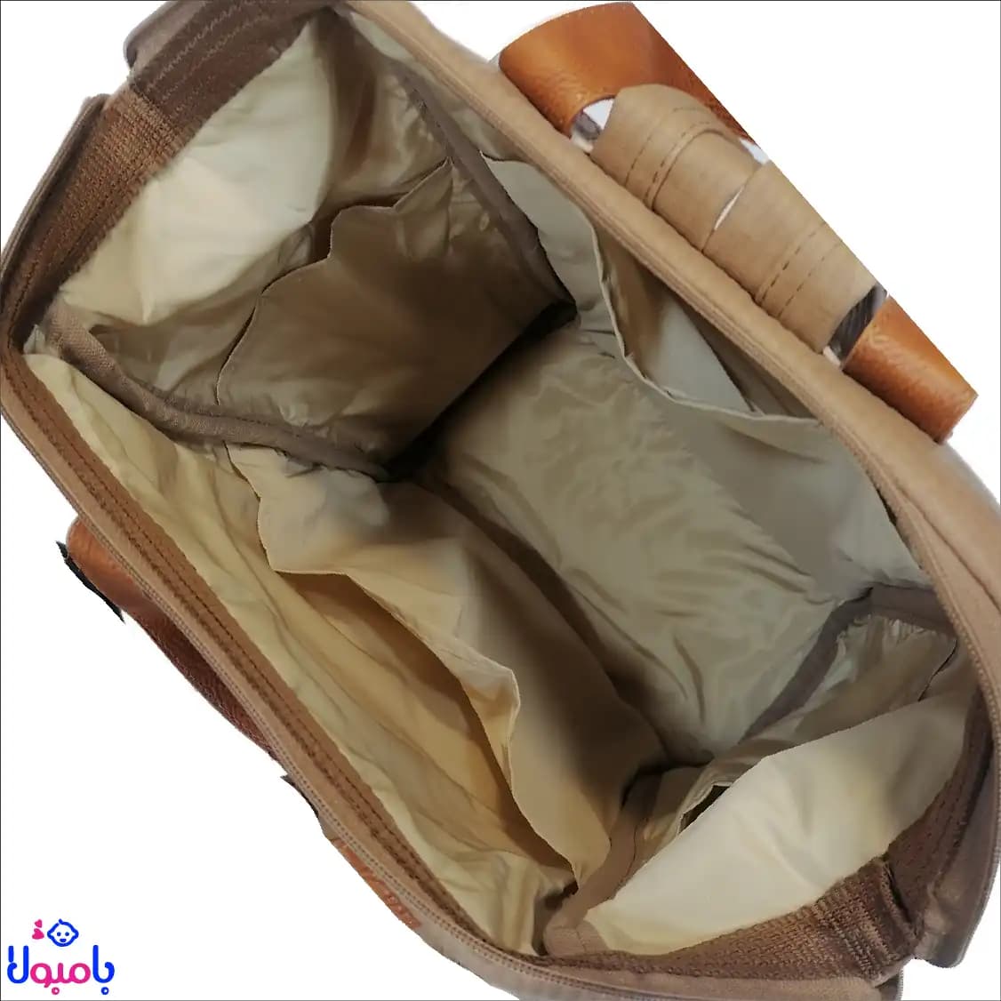 کوله پشتی لوازم مادر و کودک Bebetto مدل لوکاس نسکافه ای — تصویر ۸