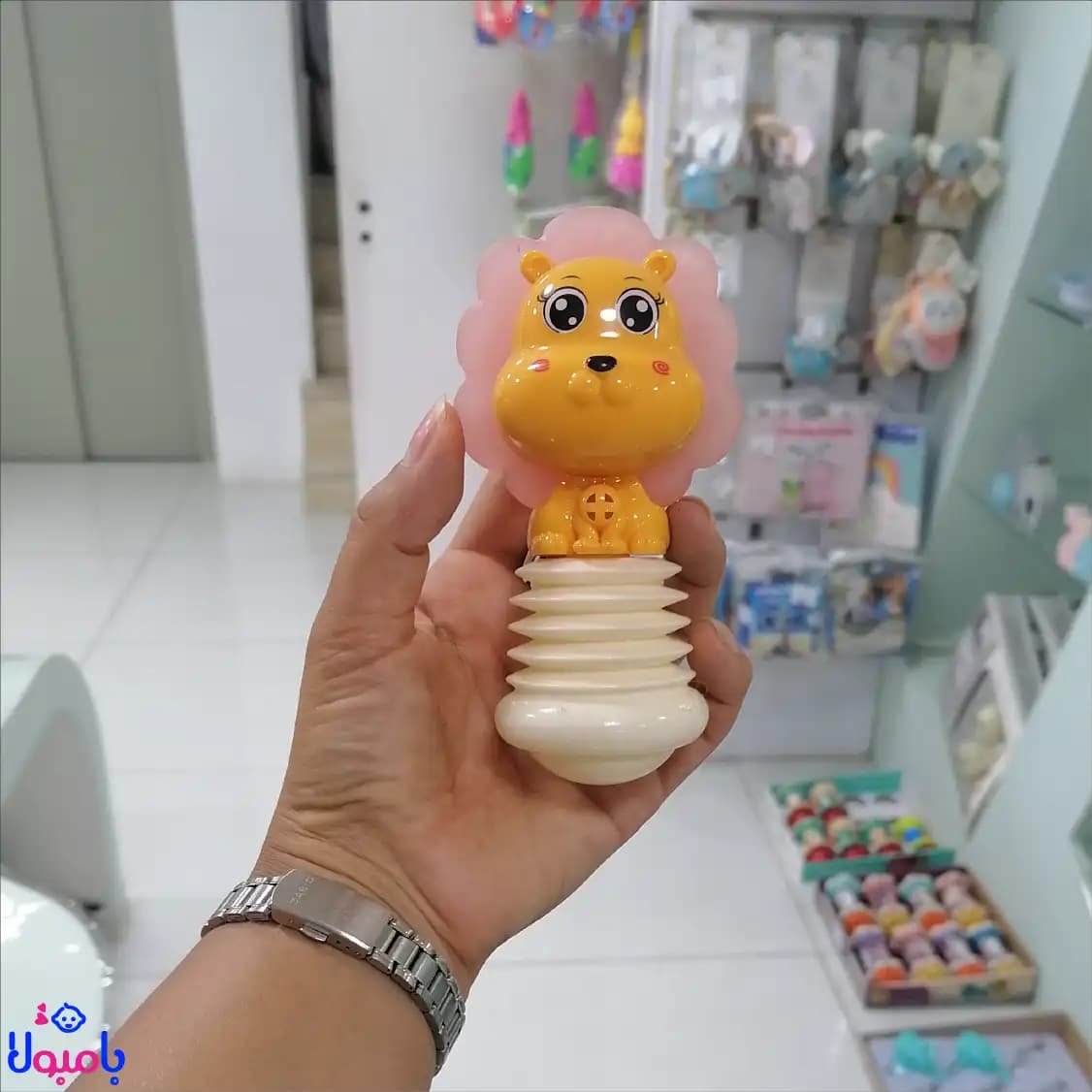 جغجغه آکاردئونی کودک طرح شیر فانتزی baby love — تصویر ۹