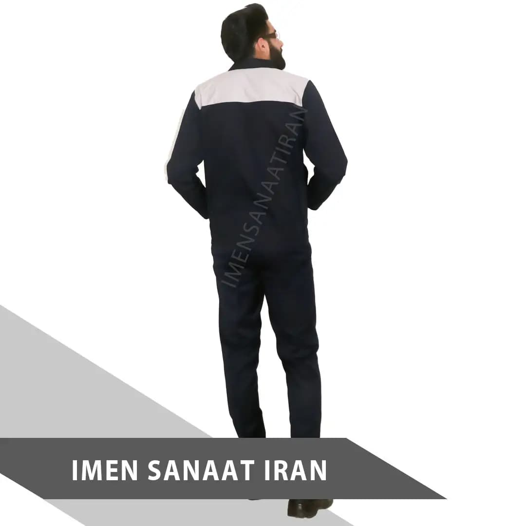 لباس کار سفارشی سرمه ای تیره طوسی کد 1070 — تصویر ۳