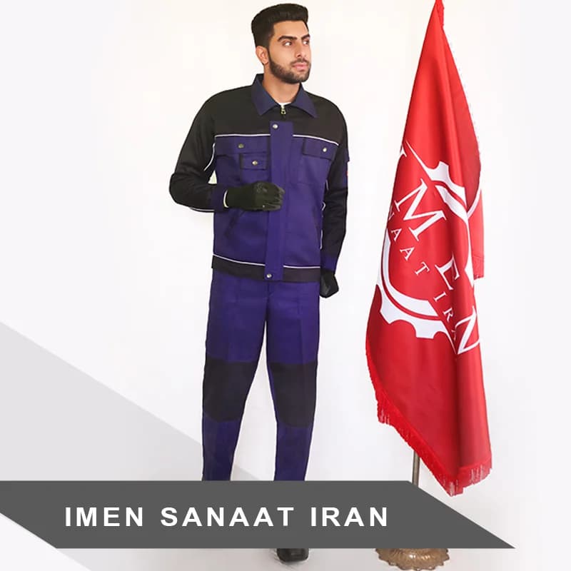 لباس کار آنکو سرمه ای مشکی کد 1130