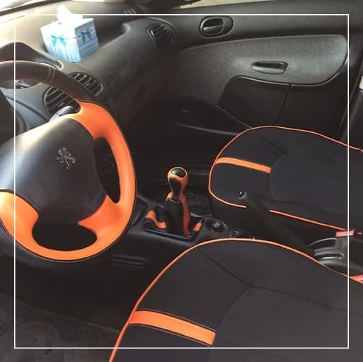 روکش صندلی پژو 206 Peugeot مدل نوار وسط برند R-617) ECCCO) — تصویر ۸