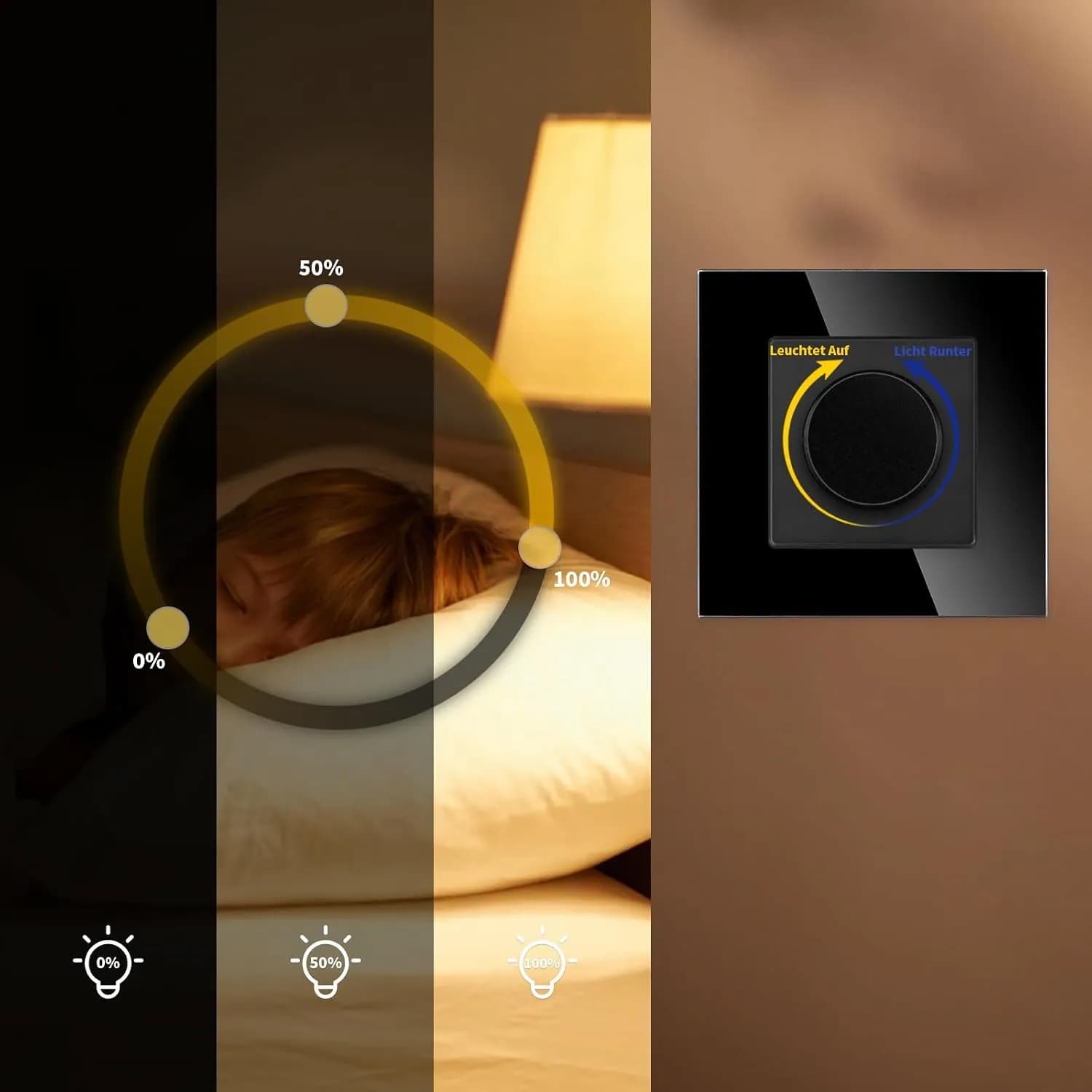 کلید دیمر چرخشی توکار برند SMART HOME مدل B0DMDYQX67 — تصویر ۶