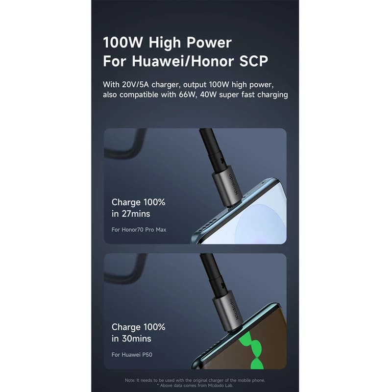 کابل فست شارژ USB به USB-C مک دودو مدل CA-3590 طول 1.2 متر — تصویر ۷